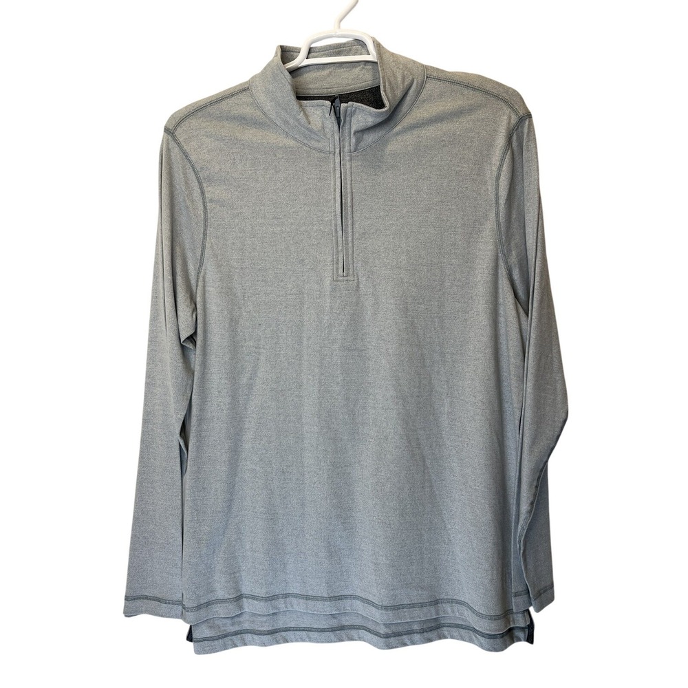 Ocean Coast 1/4 Zip Pullover Mens Sz XL Gray Microfiber Long Sleeve Soft NWT $45